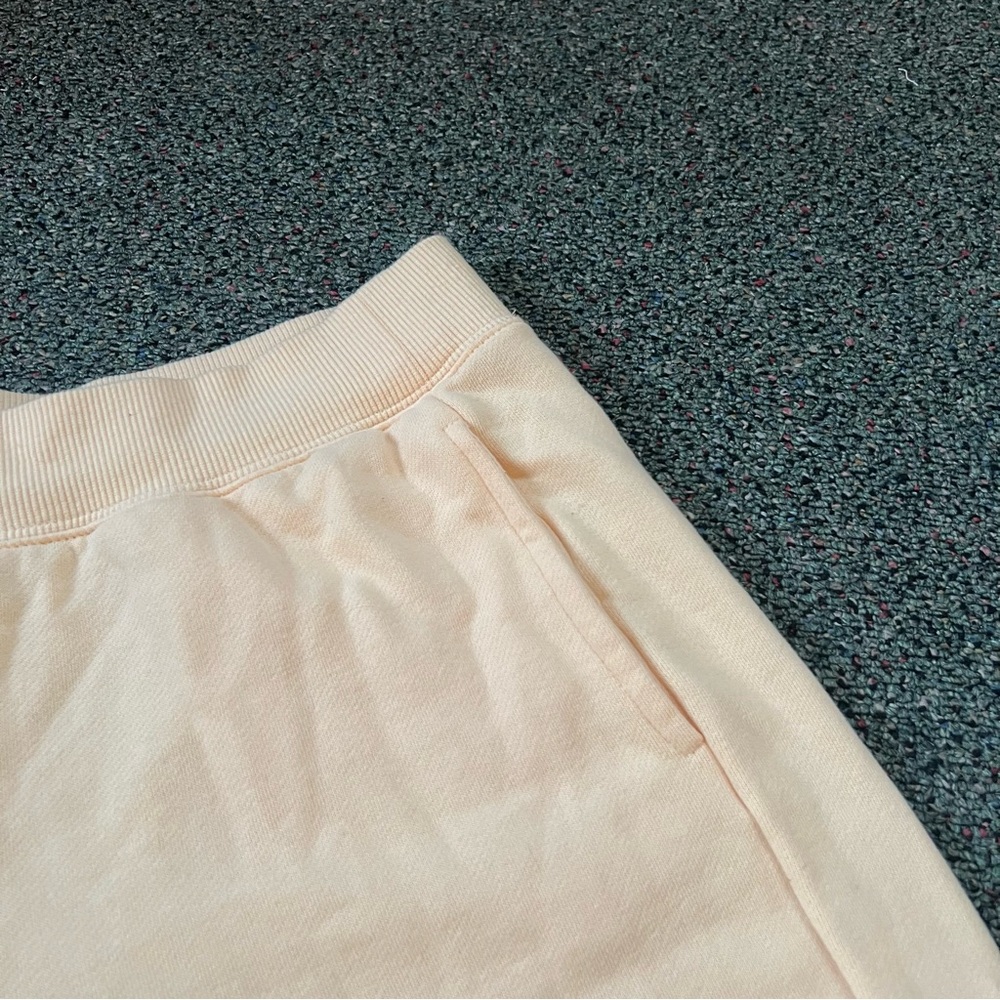 FOREVER21 Pastel Yellow Sweatpants Loungewear Baggy Cotton Pants Back Pocket M - Picture 11 of 16